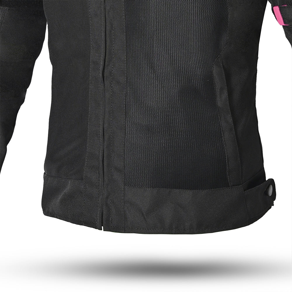 SHUA - Chaqueta Textil Gravity Mesh Lady Negro/Fucsia