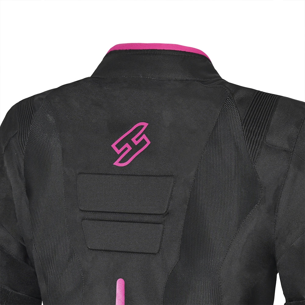 SHUA - Chaqueta Textil Gravity Mesh Lady Negro/Fucsia