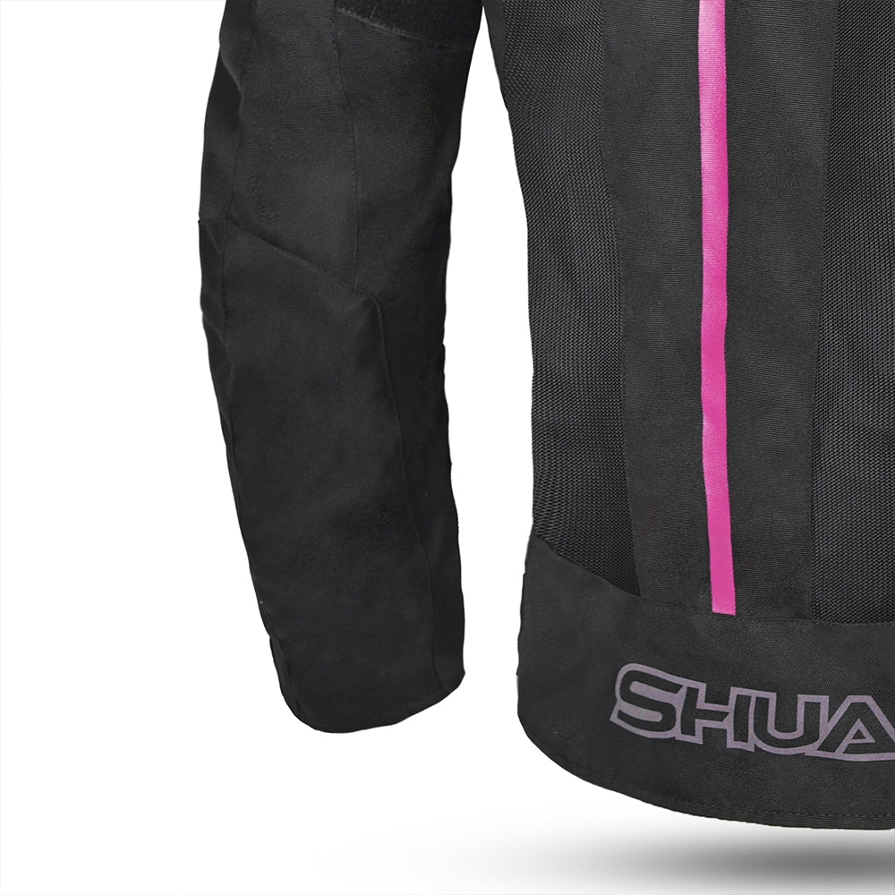 SHUA - Chaqueta Textil Gravity Mesh Lady Negro/Fucsia