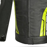 BELA - Chaqueta Piel Rocket man Negro/Amarillo Fluor