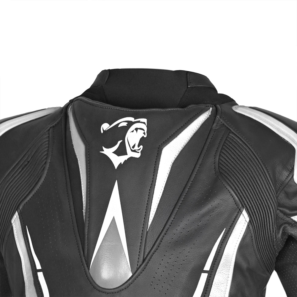 BELA - Chaqueta Piel Rocket man Negro/Blanco