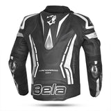 BELA - Chaqueta Piel Rocket man Negro/Blanco
