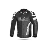 BELA - Chaqueta Piel Rocket man Negro/Blanco