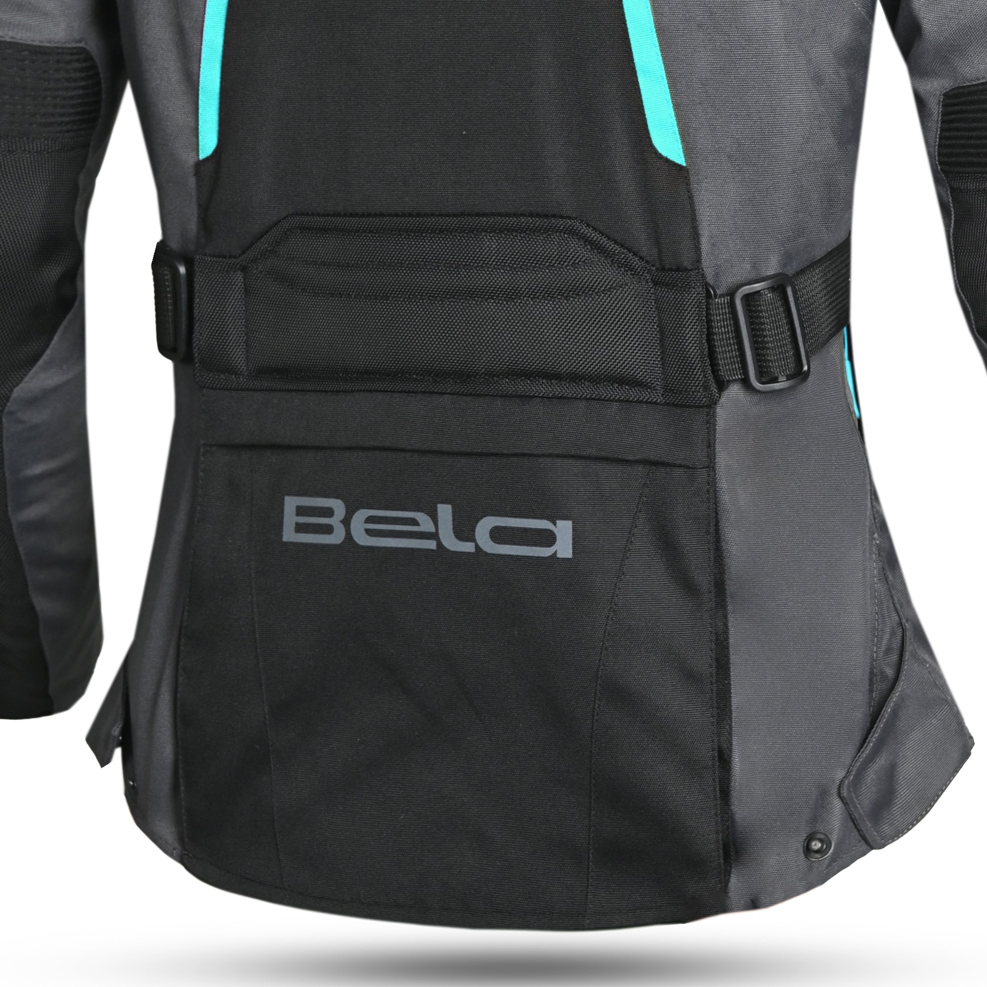 BELA - Chaqueta Textil Hurricane Lady Negro/Turquesa BELA - Hurricane Lady Textil Jacka Svart/Turkos