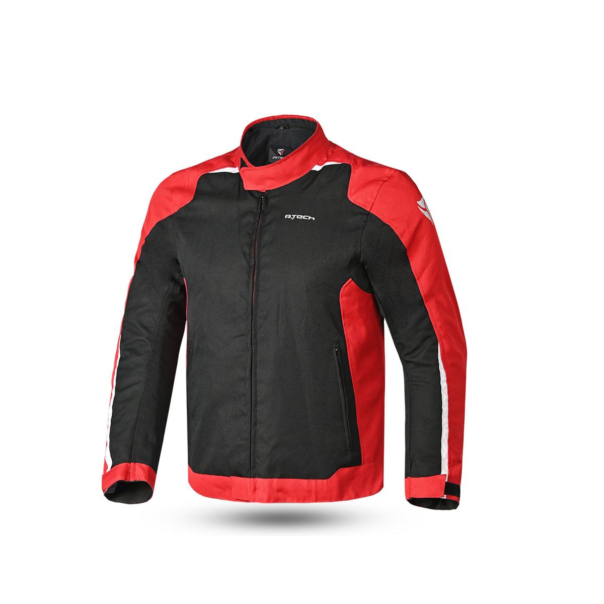 R-TECH - Chaqueta Textil Motril Negro/Rojo