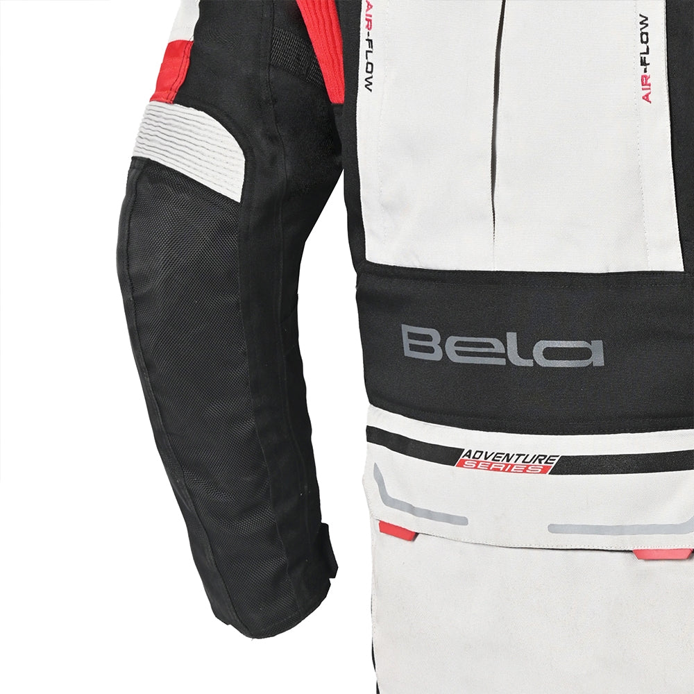 BELA - Chaqueta Textil Transformer Gris/Negro/Rojo