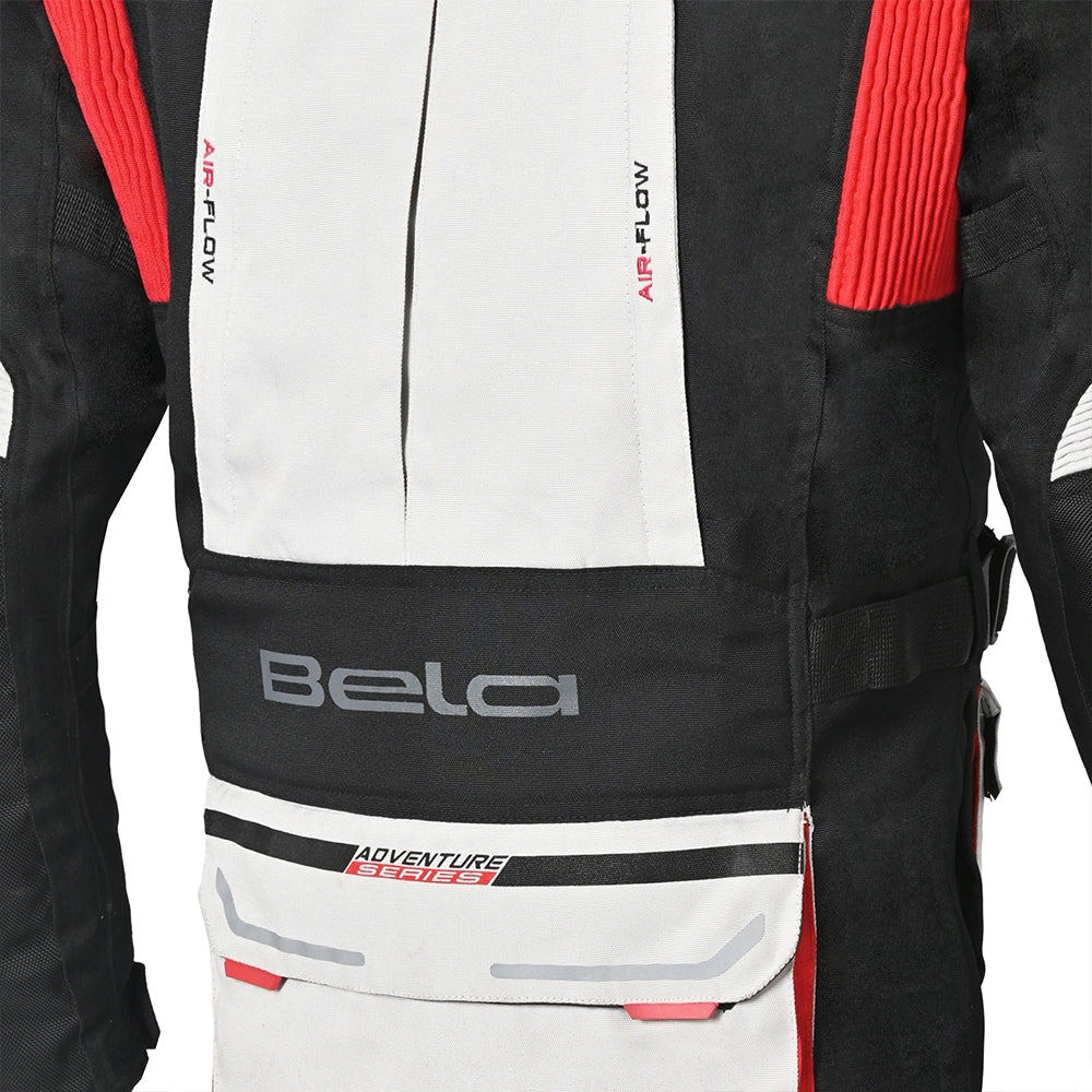 BELA - Chaqueta Textil Transformer Gris/Negro/Rojo