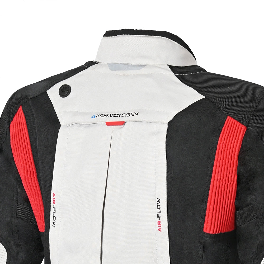 BELA - Chaqueta Textil Transformer Gris/Negro/Rojo