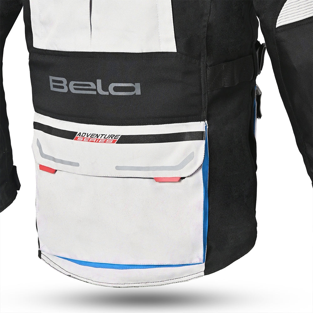 BELA - Chaqueta Textil Transformer Gris/Negro/Azul