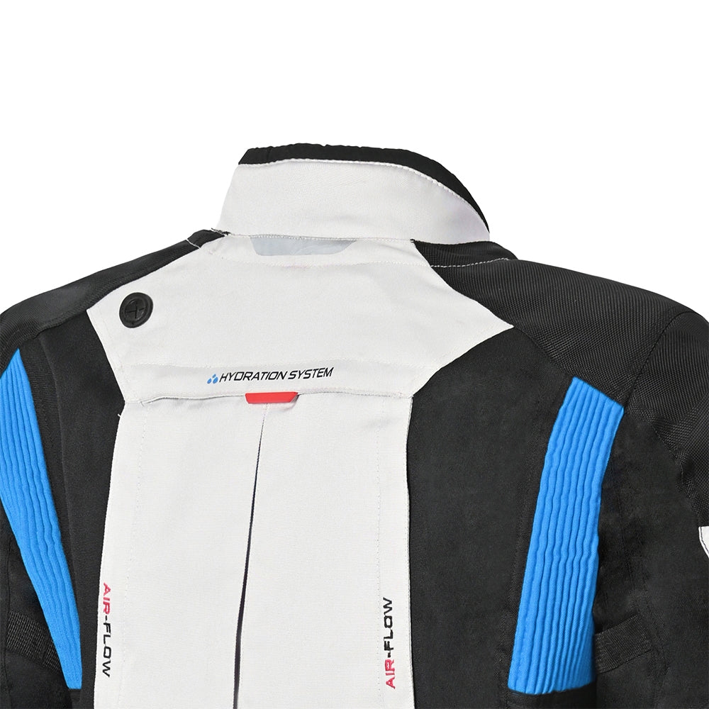 BELA - Chaqueta Textil Transformer Gris/Negro/Azul