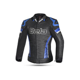 BELA - Chaqueta Piel Rocket lady Negro/Azul