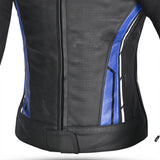 BELA - Chaqueta Piel Rocket lady Negro/Azul