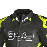 BELA - Chaqueta Piel Rocket lady Negro/Amarillo Fluor