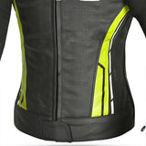 BELA - Chaqueta Piel Rocket lady Negro/Amarillo Fluor