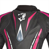 BELA - Chaqueta Piel Rocket lady Negro/Rosa