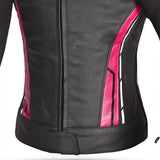 BELA - Chaqueta Piel Rocket lady Negro/Rosa