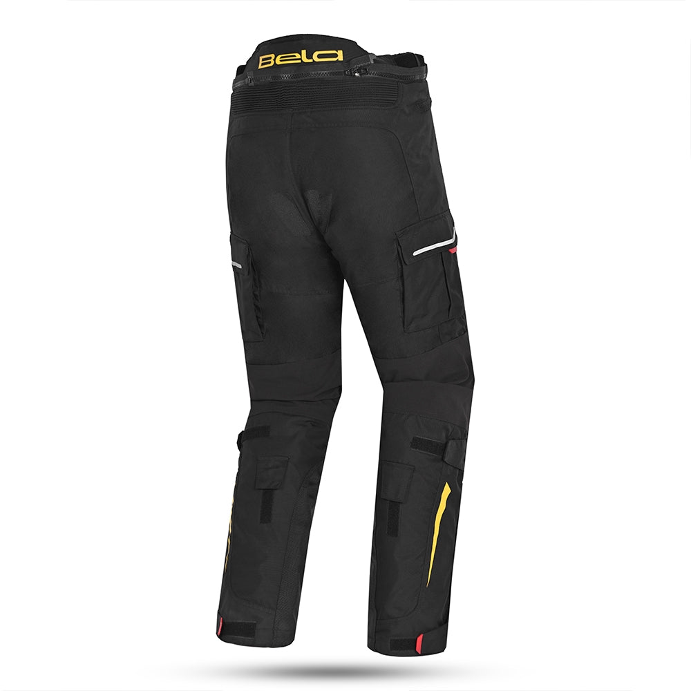 BELA - Pantalón Textil Transformer Negro/Amarillo Fluor