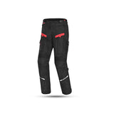 BELA - Pantalón Textil Transformer Negro/Rojo