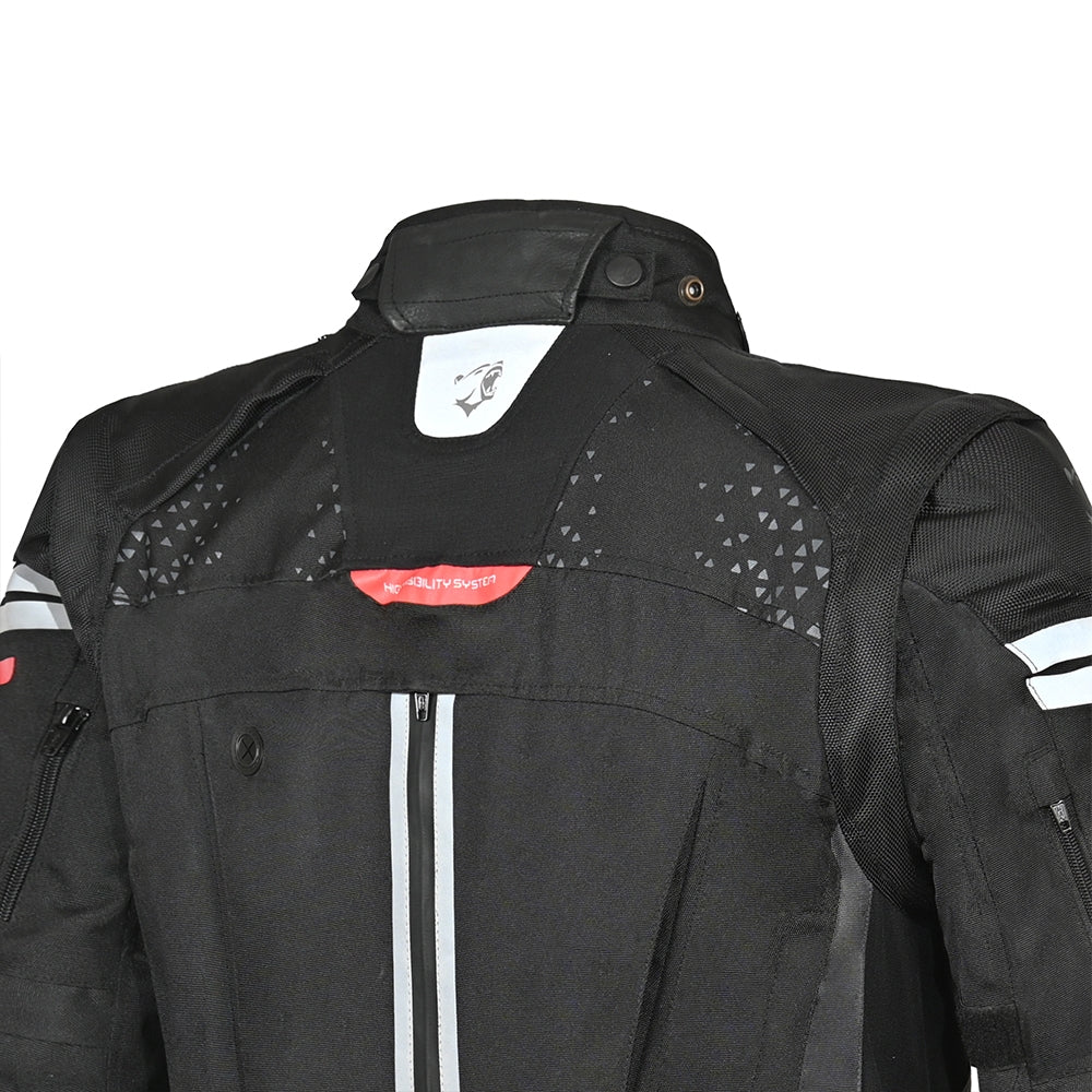 BELA - Chaqueta Textil Crossroad Extreme WP Negro/Antracita/Rojo