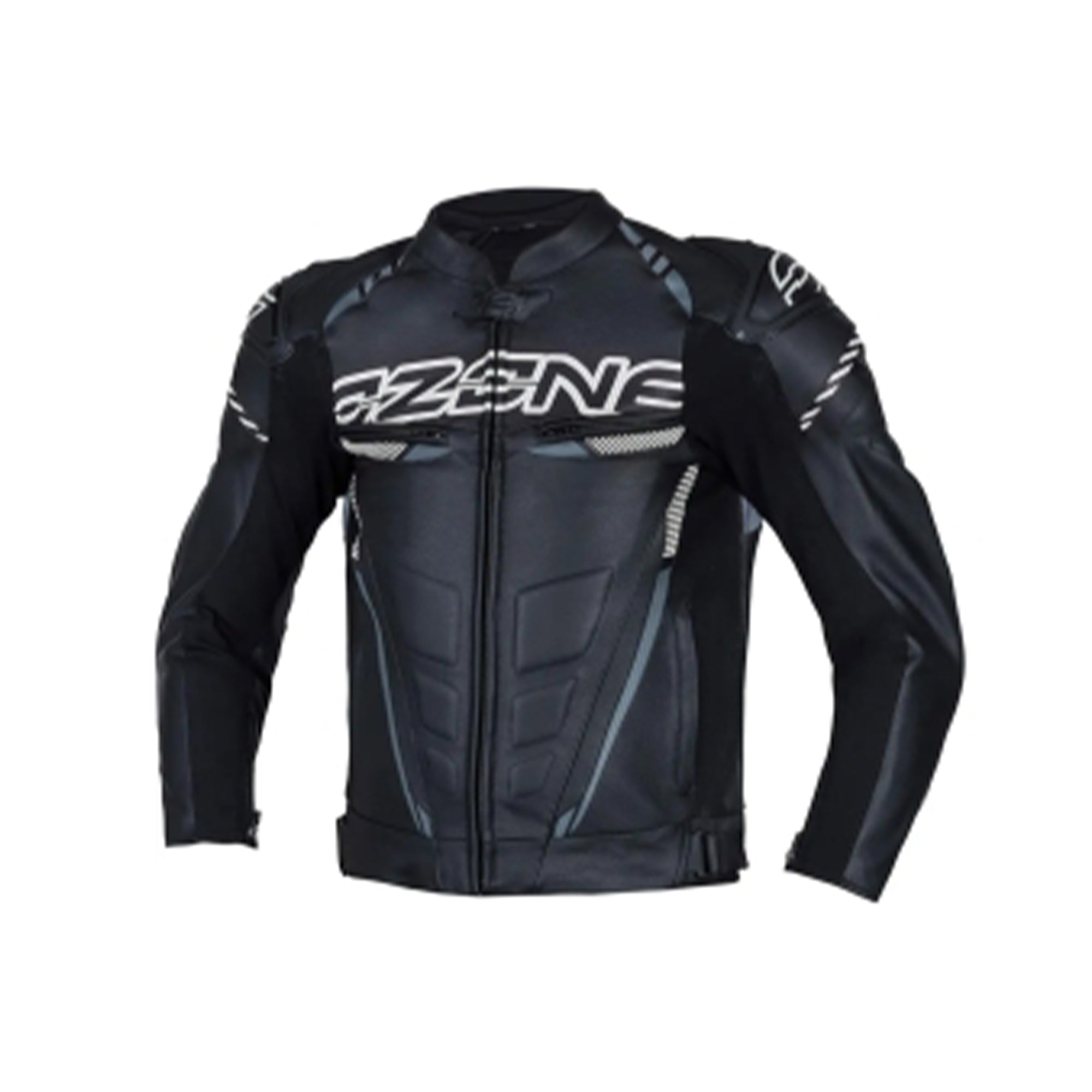 OZONE - Chaqueta Piel RS600 BLACK/WHITE - 46 / BLACK/WHITE