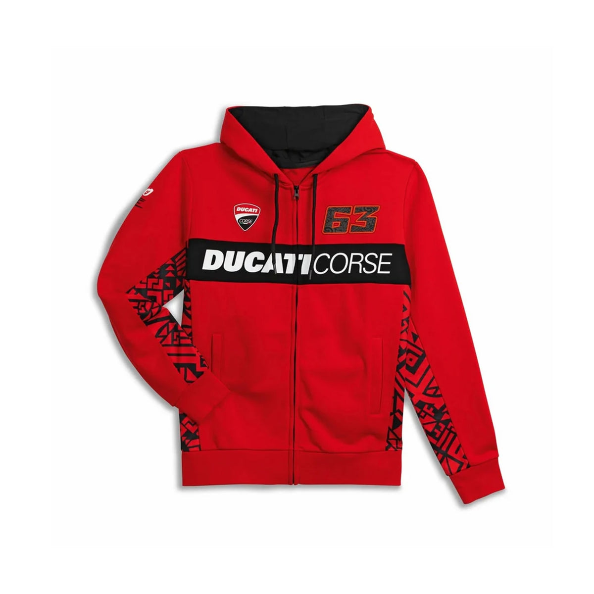 DUCATI - FULL ZIP HOODIE PECCO BAGNAIA 63 ROJO