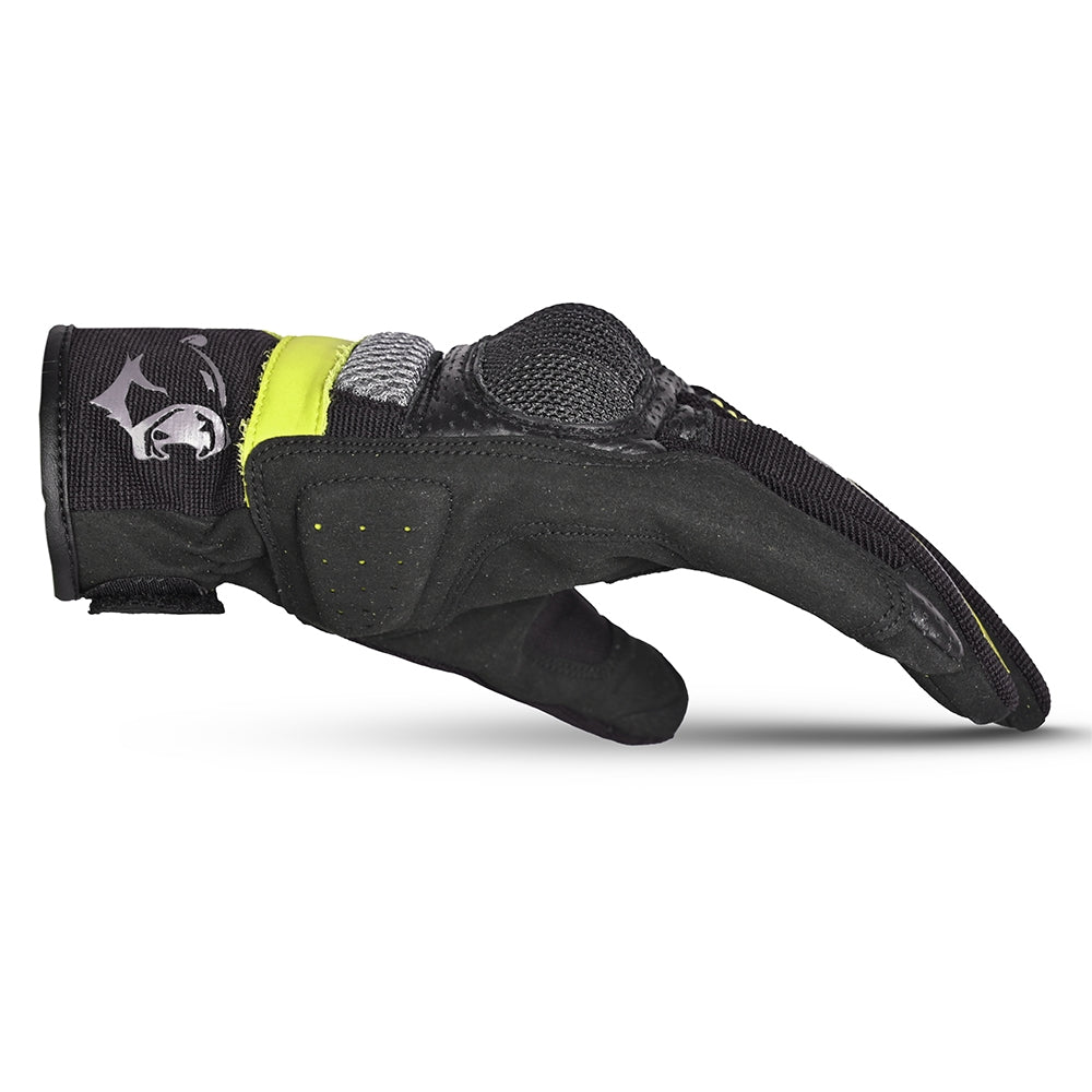 BELA - Guante Textil Hero Air Man Negro/Gris/Amarillo Fluor