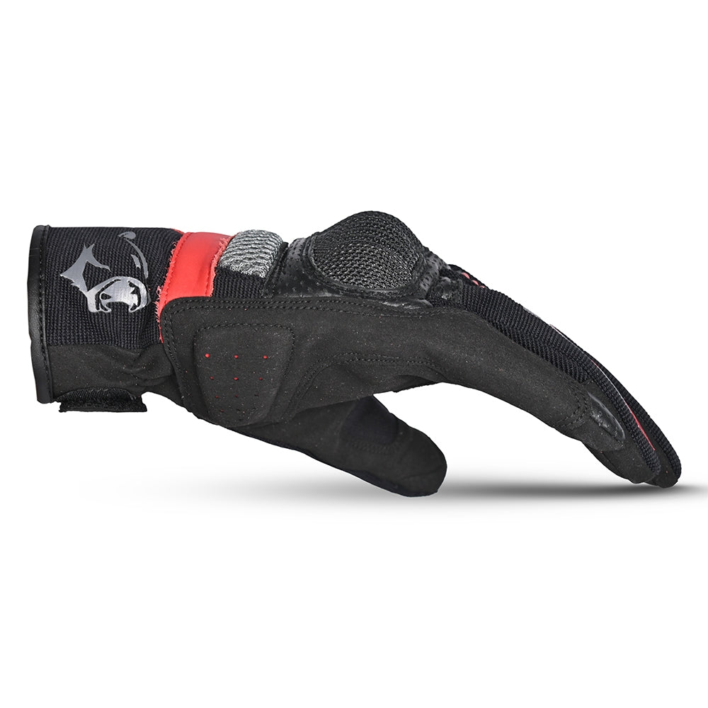 BELA - Guante Textil Hero Air Man Negro/Gris/Rojo