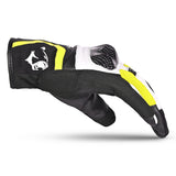 BELA - Guantes Piel Air Flow Lady Negro/Blanco/Amarillo