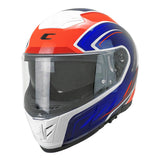 CGM 361S AVENT FIBRA RACE CASCO INTEGRAL BLANCO AZUL FLOU ROJO