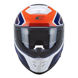 CGM 361S AVENT FIBRA RACE CASCO INTEGRAL BLANCO AZUL FLOU ROJO
