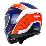 CGM 361S AVENT FIBRA RACE CASCO INTEGRAL BLANCO AZUL FLOU ROJO