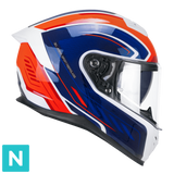 CGM 361S AVENT FIBRA RACE CASCO INTEGRAL BLANCO AZUL FLOU ROJO