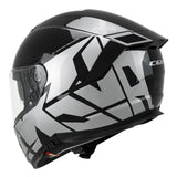 CGM 361T AVENT FIBER STREET FULL FACE MOTORCYCLE HELMET BLACK SILVER