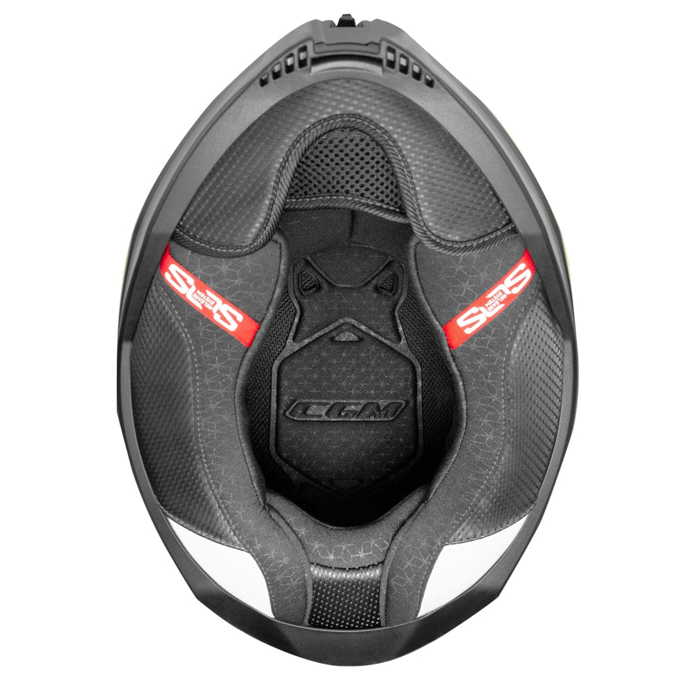 CGM SHOT VILLAIN 363M CASCO DE MOTO BLANCO NEGRO AMARILLO FLOURO