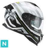 CGM SHOT VILLAIN 363M CASCO DE MOTO BLANCO NEGRO AMARILLO FLOURO