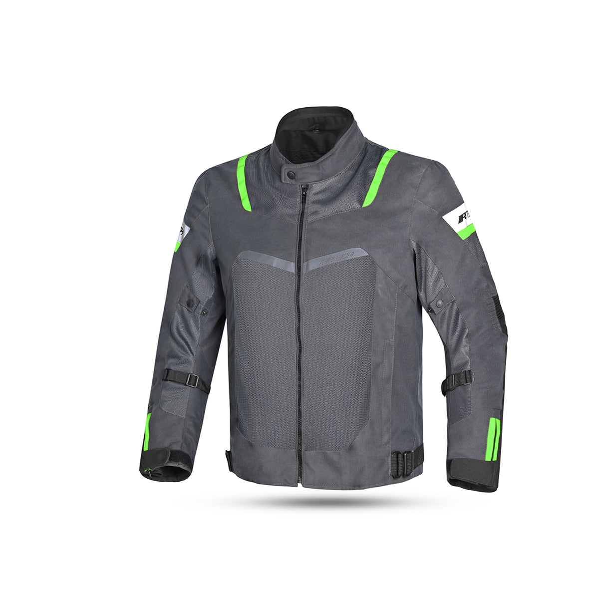 R-TECH - CHAQUETA TEXTIL SPIRAL MESH  ANTRACITA/GRIS/VERDE