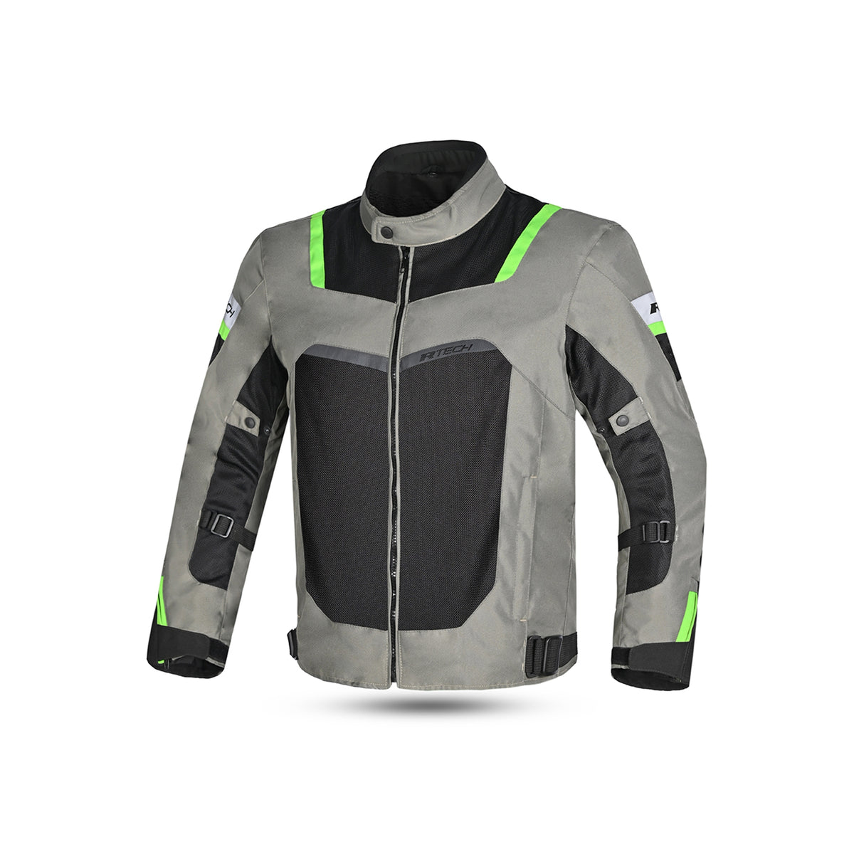 R-TECH - CHAQUETA TEXTIL SPIRAL MESH GRIS FRIO/NEGRO/VERDE FLUOR