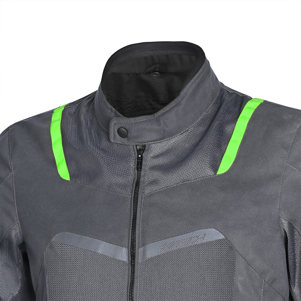 R-TECH - CHAQUETA TEXTIL SPIRAL MESH  ANTRACITA/GRIS/VERDE