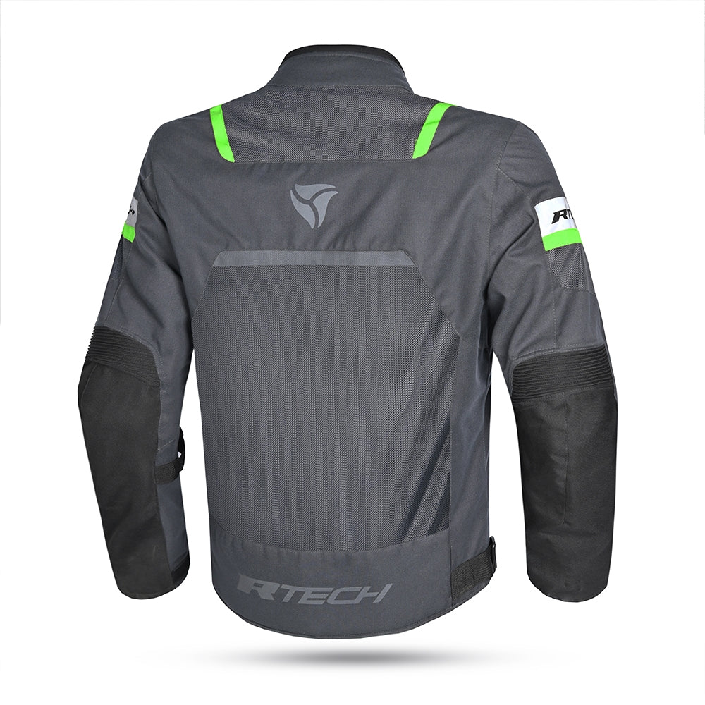 R-TECH - CHAQUETA TEXTIL SPIRAL MESH  ANTRACITA/GRIS/VERDE