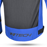 R-TECH - CASACO TÊXTIL MALHA ESPIRAL AZUL/CINZA/VERDE