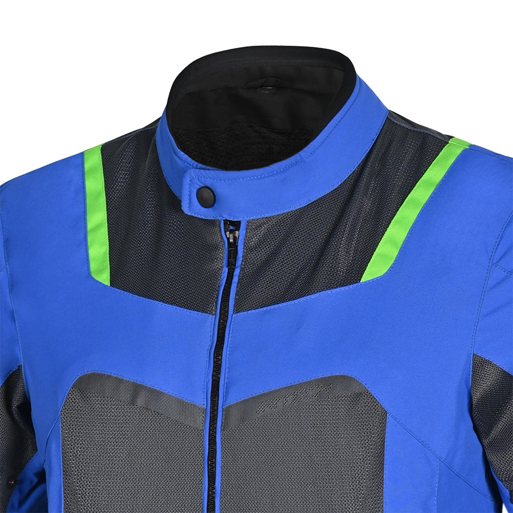 R-TECH - CHAQUETA TEXTIL SPIRAL MESH AZUL/GRIS/VERDE