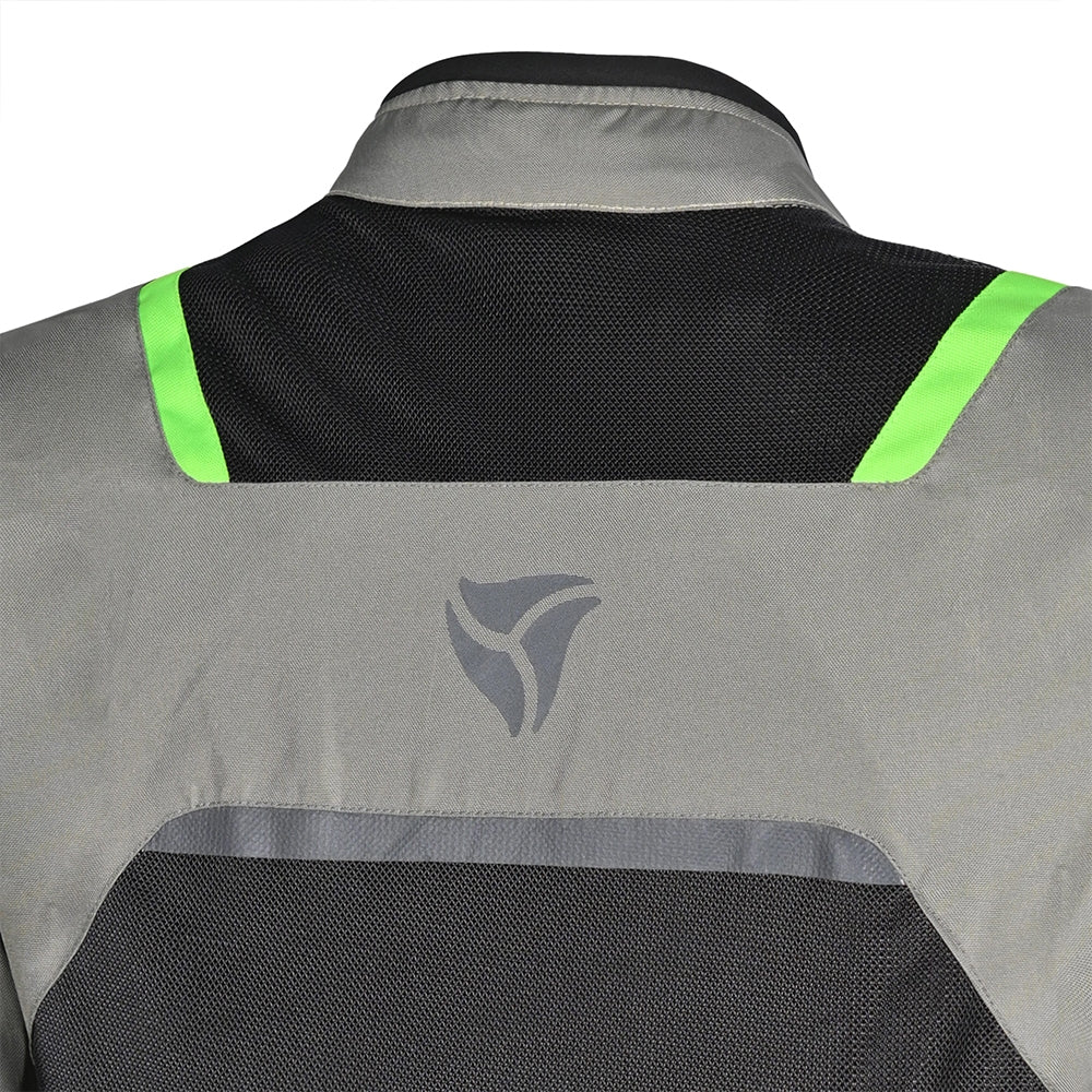 R-TECH - CHAQUETA TEXTIL SPIRAL MESH GRIS FRIO/NEGRO/VERDE FLUOR