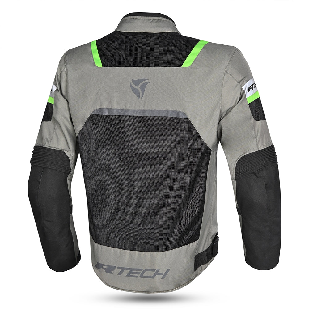 R-TECH - CHAQUETA TEXTIL SPIRAL MESH GRIS FRIO/NEGRO/VERDE FLUOR