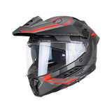 CGM 366G DUAL RANGER CASCO ENDURO NEGRO ROJO FLOU MATE