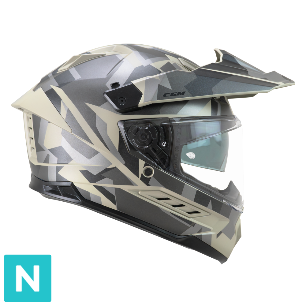 CGM 366R DUAL DIRT CASCO ENDURO NEGRO BEIGE MATE
