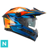 CGM 366R DUAL BEAT CASCO ENDURO AZUL NARANJA AMARILLO FLUOR