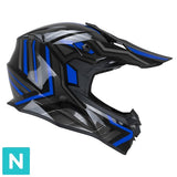 CGM 367G MUD-X FURY CASCO DE MOTO NEGRO GRIS AZUL
