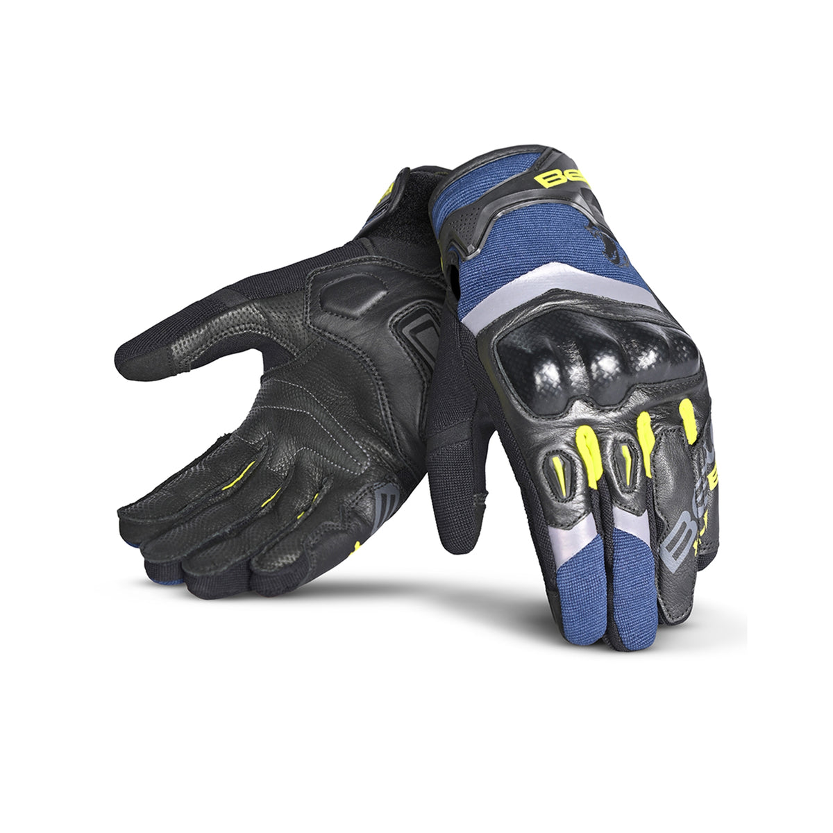 BELA - Guantes Textil Daring Man Azul/Amarillo/Negro