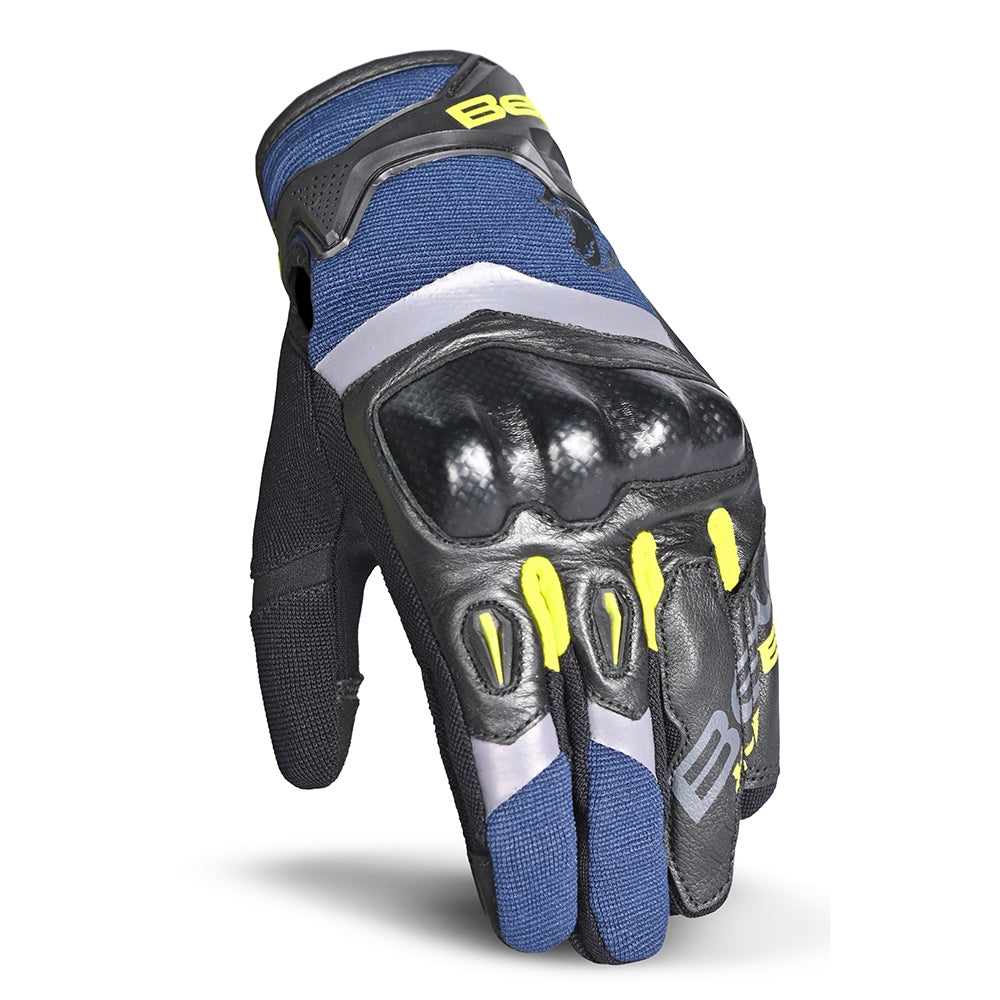 BELA - Guantes Textil Daring Man Azul/Amarillo/Negro