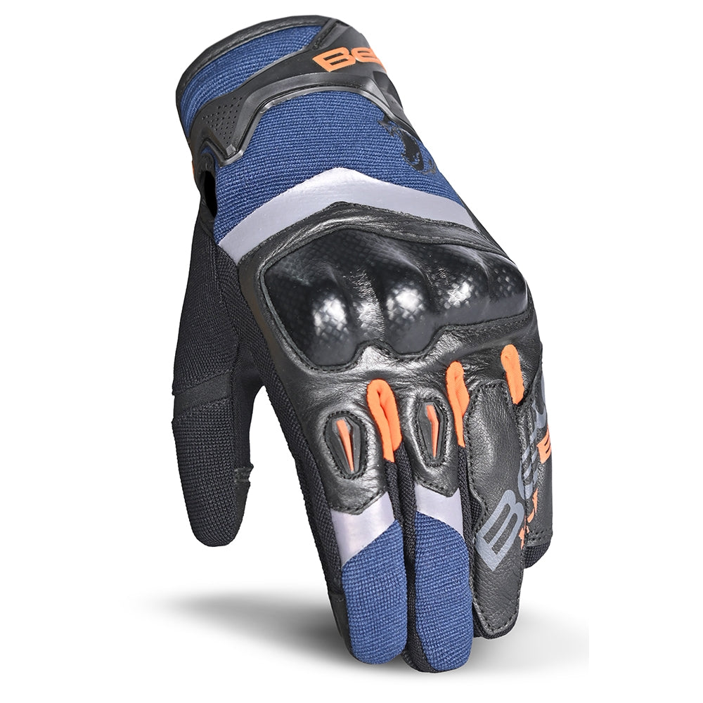 BELA - Guantes Textil Daring Man Azul/Naranja